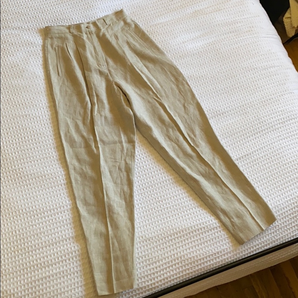 HOT High-Waisted 100% Linen Pant